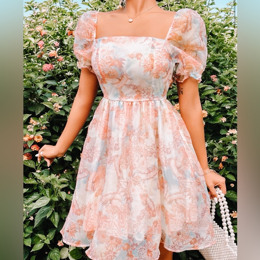 SWEET ORGANZA PINK BABY FLUFFY DRESS